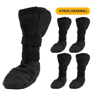 Dog Paw Anti-Lick Shoes All-Seasons, Teddy Dirt Proof Outdoor Foot Covers, Breathable Mesh Non-Slip Pet Shoes Set of 4