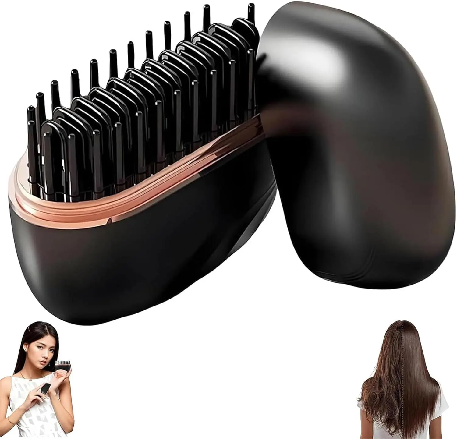 Mini Hair Straightener, Rechargeable Portable Hair Straightener Brush, Christmas gifts, New Year gifts,Fast Heating Hot Comb for Home Travel Gift, Anti Scald Shell, Lightweight and Portable, 3-Speed Temperature Control
