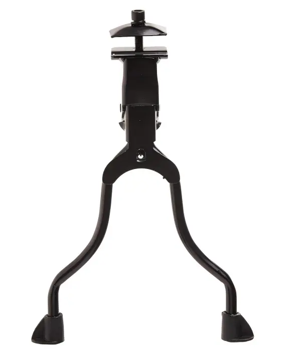 Double Leg Mountain Bike Kickstand, 13.3in Height Adjustable Bicycle Center Stand, Lightweight Aluminum Alloy Hardware Accessory for 26"-29" Mountain Road Bikes