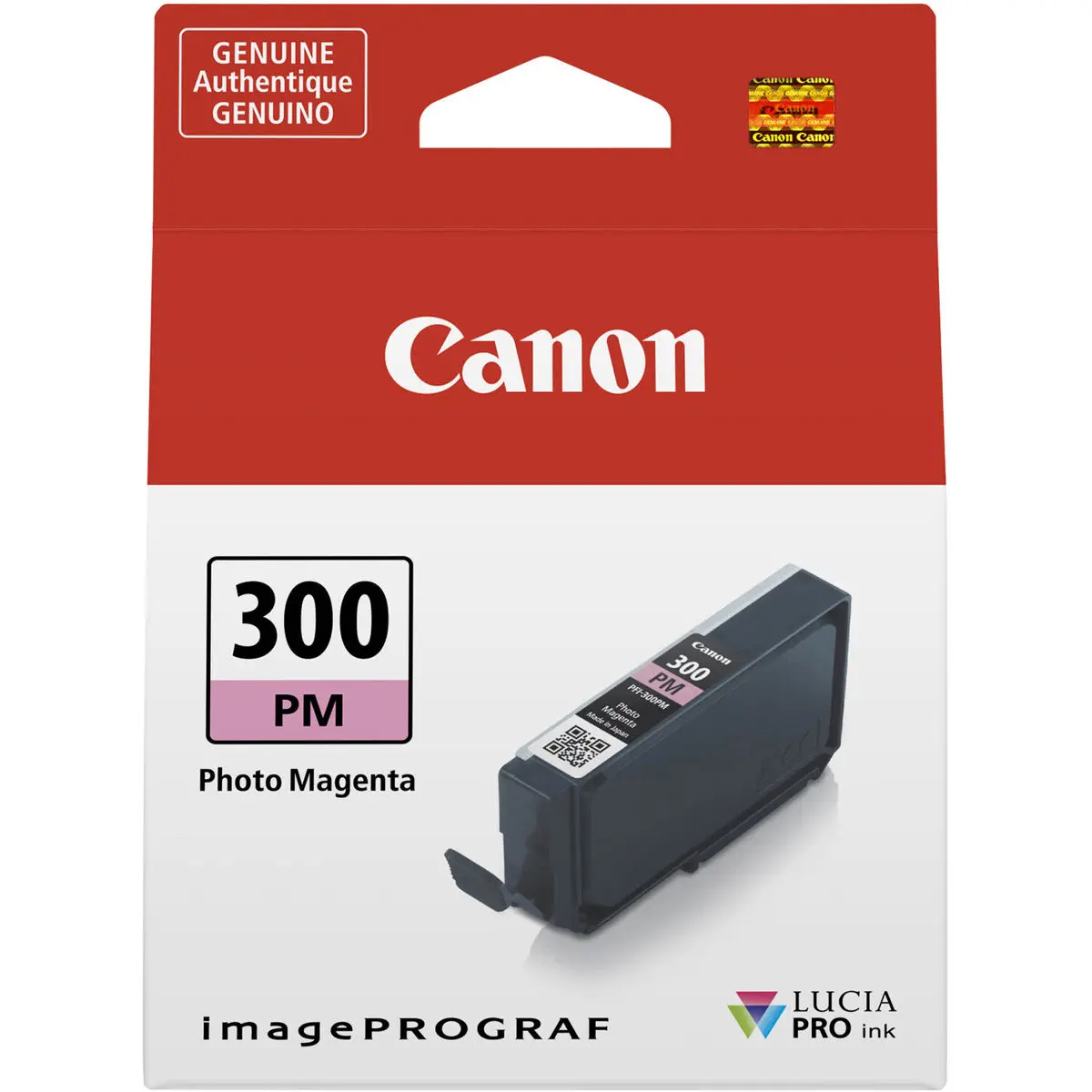 Canon PFI-300 14.4ml Pigment Ink Tank for imagePROGRAF PRO-300 Printer, Photo Magenta