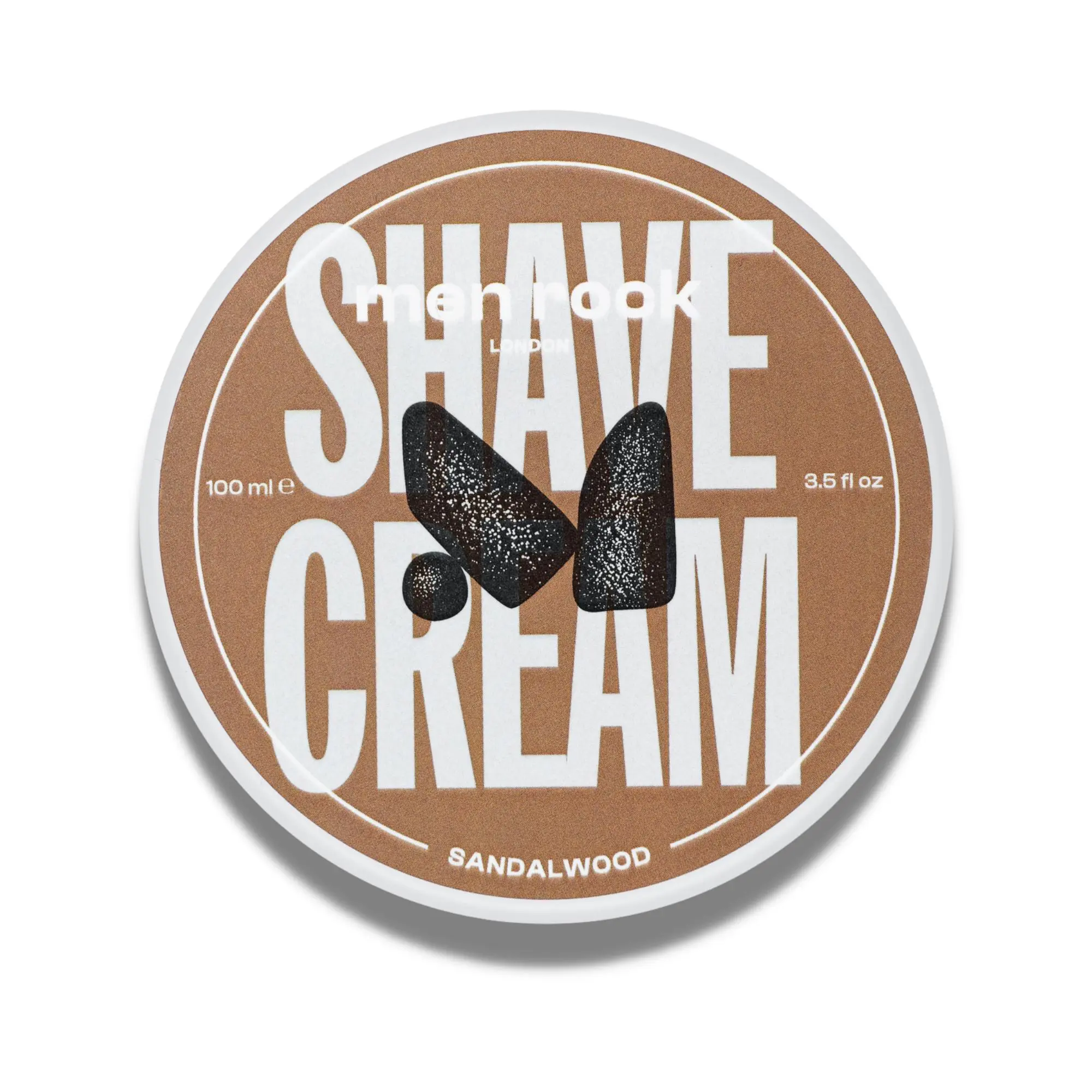 Men Rock Shave Cream, Shaving Cream for Men, Sandalwood, 3.5 oz