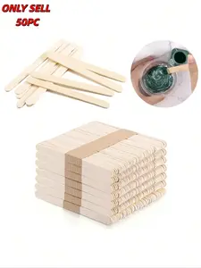 50 Pcs Resin Tool Epoxy Stirring Stick, Wooden Popsicle Ice Cream Stick, Handmade DIY Craft Resin Mold, Wood Ice Pop Sticks Making Tools