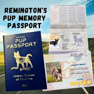 Remington’s Pup Memory Passport – Dog Travel Journal & Memory Book