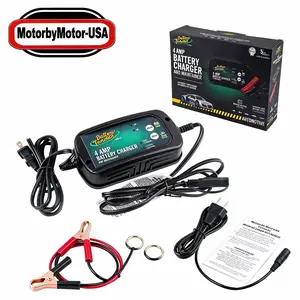 Battery Tender 4A Auto Charger - Car, Truck, Motorcycle, ATV, Lawn Mower ATV AGM Lithium Compatible Winter Ready Maintainer Battery Repair Kit Christmas Gift