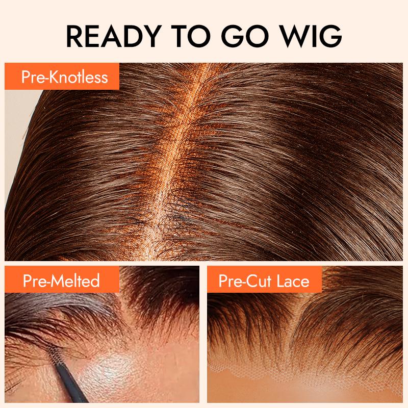 Wiggins Hair Body Wave #4 Dark Brown 7*5 Closure Wig Ready To Go Beginners Friendly 7x4 Lace Closure Wig Human Hair