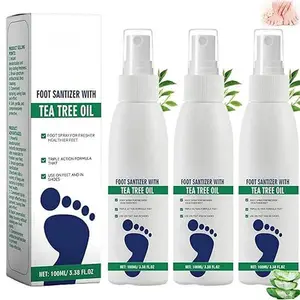 No More Sticky Feet! Tea Tree Foot Spray - Antibacterial Quick-Dry + Deodorize