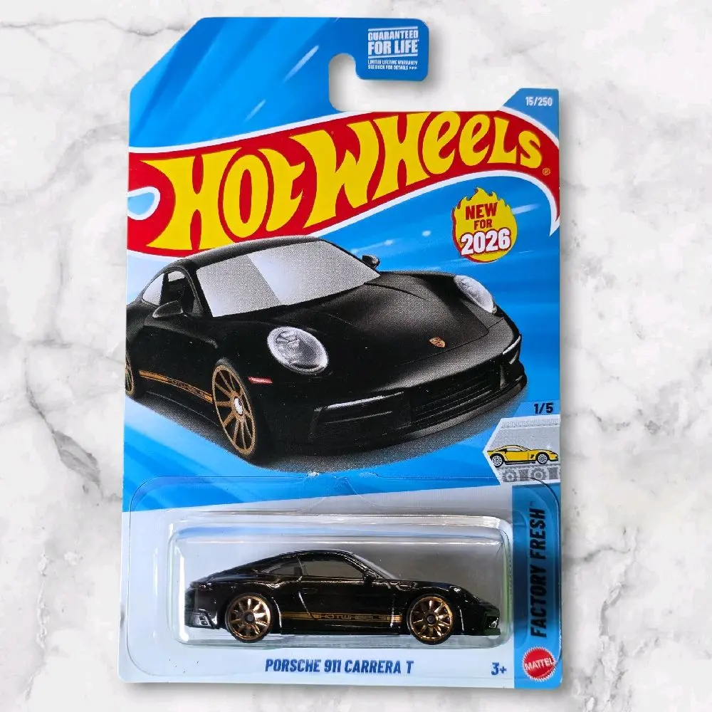 Hot Wheels 2026 Porsche 911 Carrera T Black Factory Fresh 15/250