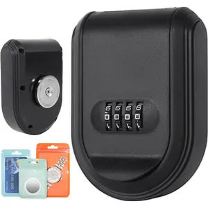 Magnetic Key Lock Box, Combination Lock Key Holder, Magnet Hide a Key Box for Spare Key Storage, Suitable for Outdoor Indoor Under Car Use