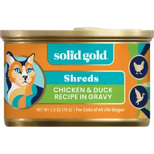 Solid Gold Nature's Harmony™ Chicken & Duck Wet Food for Cats - Calming Formula with Chicken Broth & Lean Shreds for Hydration & Sensitive Stomachs