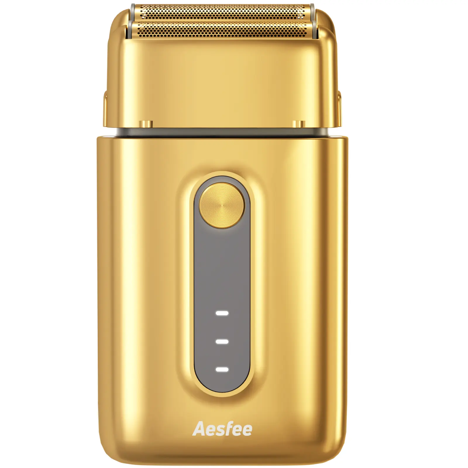 Aesfee Men's Cordless Metal Foil Shaver - Titanium Dual Foil for Precise Shaving & Bald Head Fades, Waterproof Body Hair Shaver with Type-C Rechargeable Lithium-Ion Battery, Cordless Metal Shaver, Rechargeable Battery