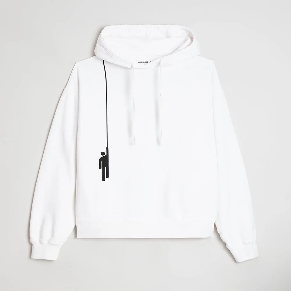 Hanging Blohsh White Hoodie