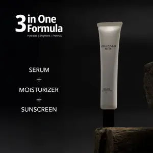Reginald Men Sunscreen SPF 50 PA++++ 3 in 1 Serum Moisturizer Combination Brightening UVA UVB Protection Lightweight Non-Greasy Formula for All Skin Types