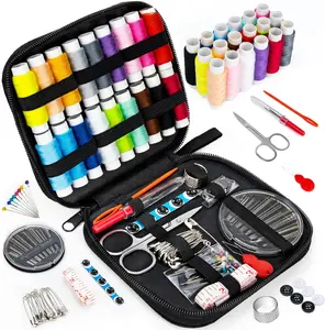 Portable Multi-Purpose Sewing Kit, 1 Multi-Purpose Sewing Kit with Thread, Needles and Other Materials for Beginners, Emergencies and Campers