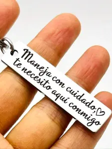 New Style Personalized Unique Lettering Durable Alloy Keychains for Men, Fashionable Gift for Women, Trendy All-Match Keychain with Universal Appeal, Perfect for Birthdays, Car Keys Decoration