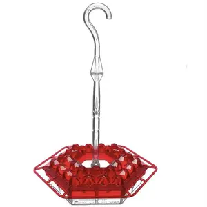 Hanging Hexagonal Hummingbird Feeder, 1 Count Outdoor Leak-proof Hummingbird Feeder Tray, Easy To Clean and Refill Feeder, Perfect for Yard and Garden Decoration