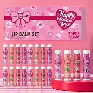 Unique Gift Set 20pcs Box Lip Balm Set Long-Lasting Hydration Smooth Lips Suitable for Dry Lips Valentine's Day Women's Gifts Christmas Thanksgiving Friday