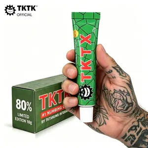 TK-TX 80% Tattoo Numbing Cream 10g - Maximum Strength Topical Numbing Cream for Tattoos, Piercing, Waxing & Microblading, Long-Lasting Pain Relief.