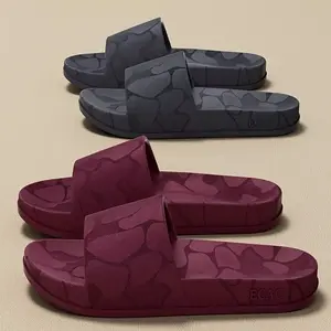 ECAC Classic Moire Pattern EVA Slippers - All-Season Indoor/Outdoor Slip-On Sandals with Round Toe, Non-Slip Sole, and Odor-Resistant Insole for Men, Indoor Slippers | Moire Pattern Grip | Durable Slippers, House Slippers