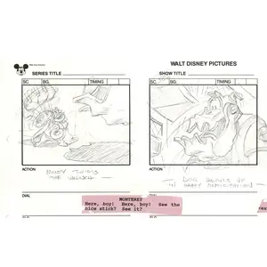 Chip n Dale Rescue Rangers Original Production Animation Storyboard Walt Disney FIRST EPISODE 1988 A129