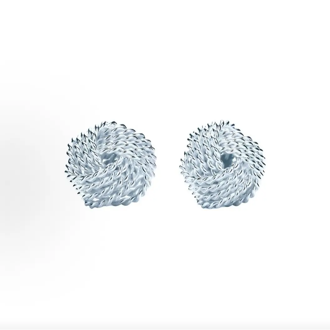 Pre-owned Brand new Tiffany & Co. Twisted Wire Knot Silver Stud Earrings（Do not purchase directly. Contact us for details.）