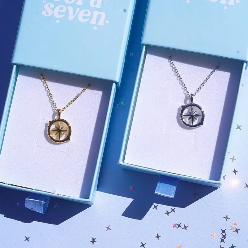KPOP Bubble Compass Necklace