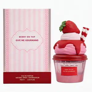 BerryOnTop（75ML 2.53Oz）Eau De  Parfum Spray - Floral and Fruity Fragrant - Note with Strawberry,Cream,Suger,Vanilla＆Musk-perfume for women-long lasting perfume-For sweet and energetic girl-Suitable for all occasions