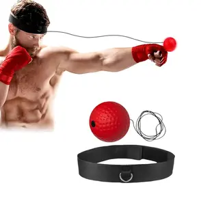 Boxing Reaction Ball Set, Including 1 Counts Red Balland 1 Count Webbing,Boxing Trainning Ball Equipment forHome Fym,Sports Gift