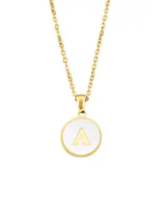 Unisex Alphabet Letter Pendant Necklace, Alphabet Necklaces, Initial Necklace, Casual Alloy Chain Accessory, Perfect Gift for Friends, Everyday Wear Jewelry
