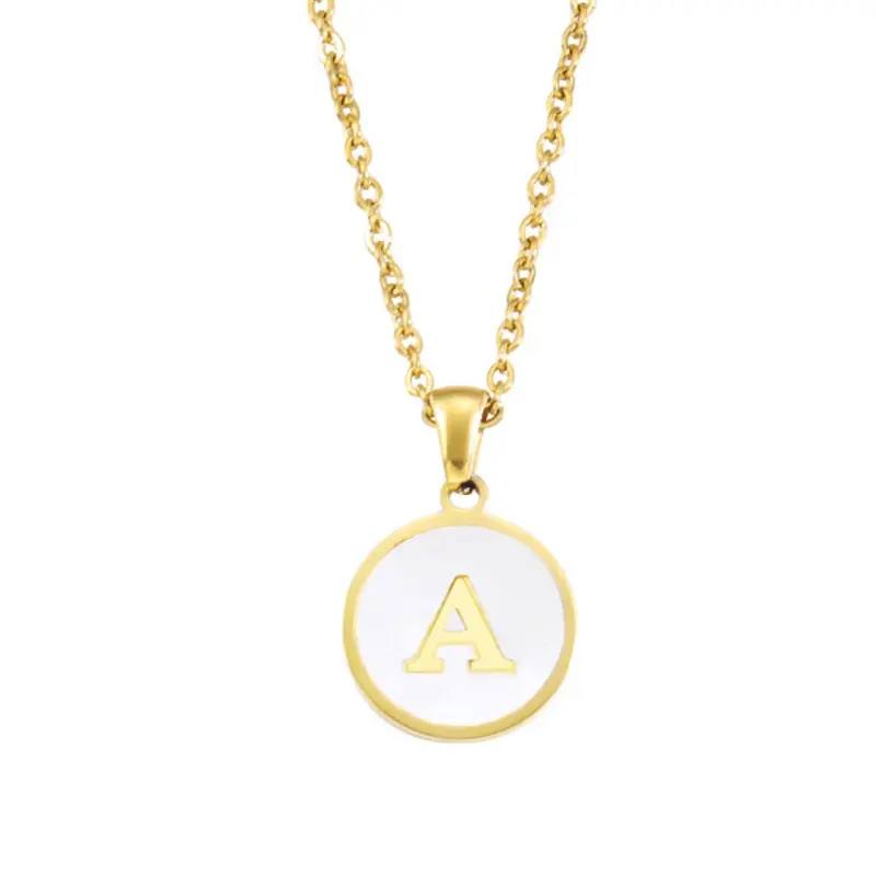 Unisex Alphabet Letter Pendant Necklace, Initial Necklace, Casual Alloy Chain Accessory, Perfect Gift for Friends, Everyday Wear Jewelry