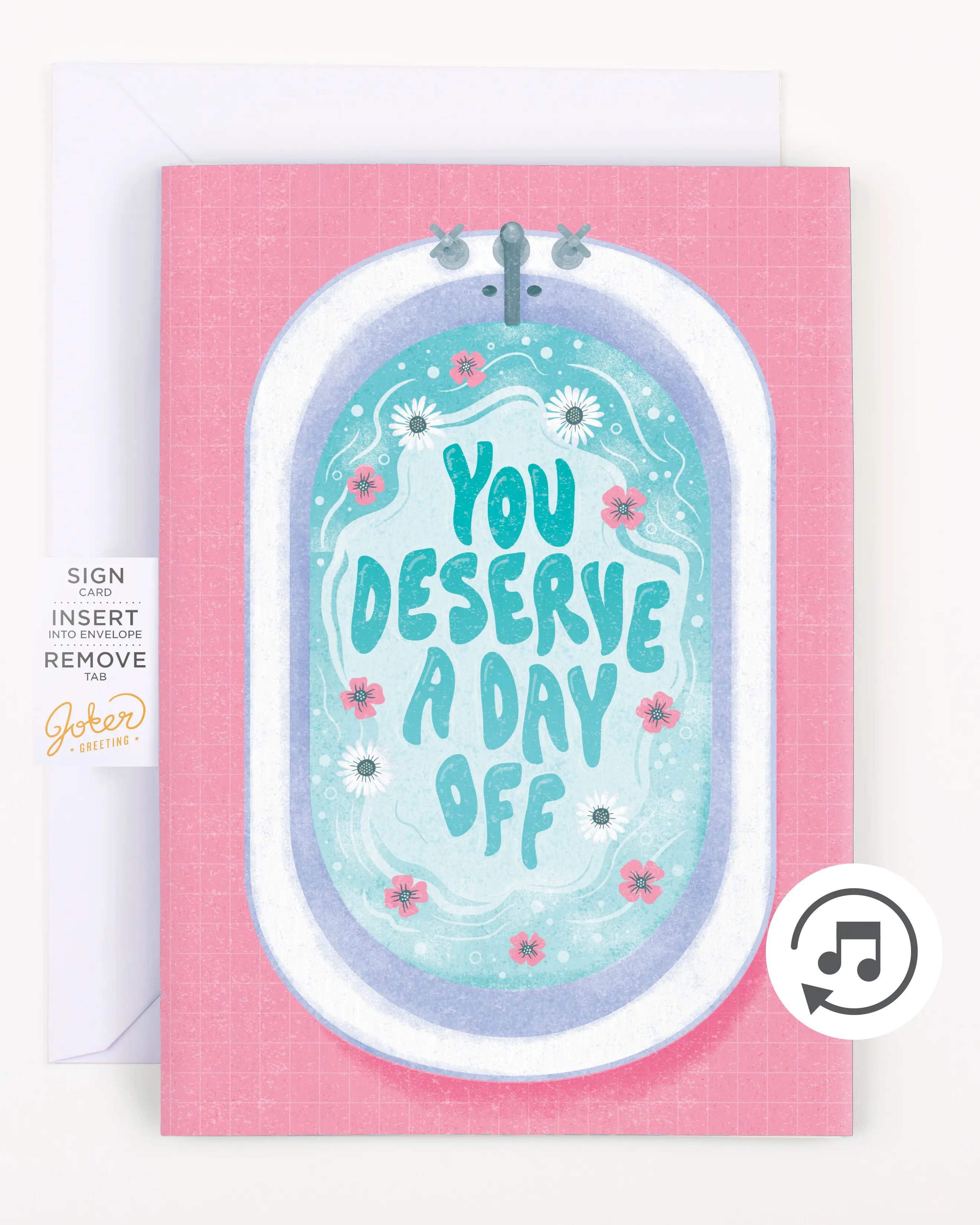 Joker Greeting Endless Mom Humorous Tone Mother's Card, Glitter-Accented, Signable Card with Looping Music