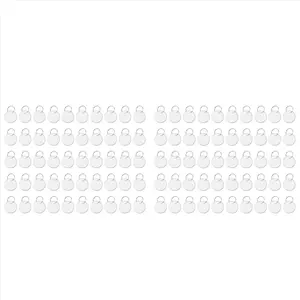 Metal Rim Tags Key Tags Round Paper Tags with Metal Rings for Car Keys and Door Keys (100Pcs)