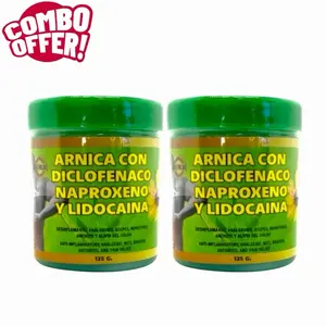 (Pack of 2) Arnica Con Diclofenaco Naproxeno y Lidocaina Pomada 125g Massage Balm - Soothing Full-body Care