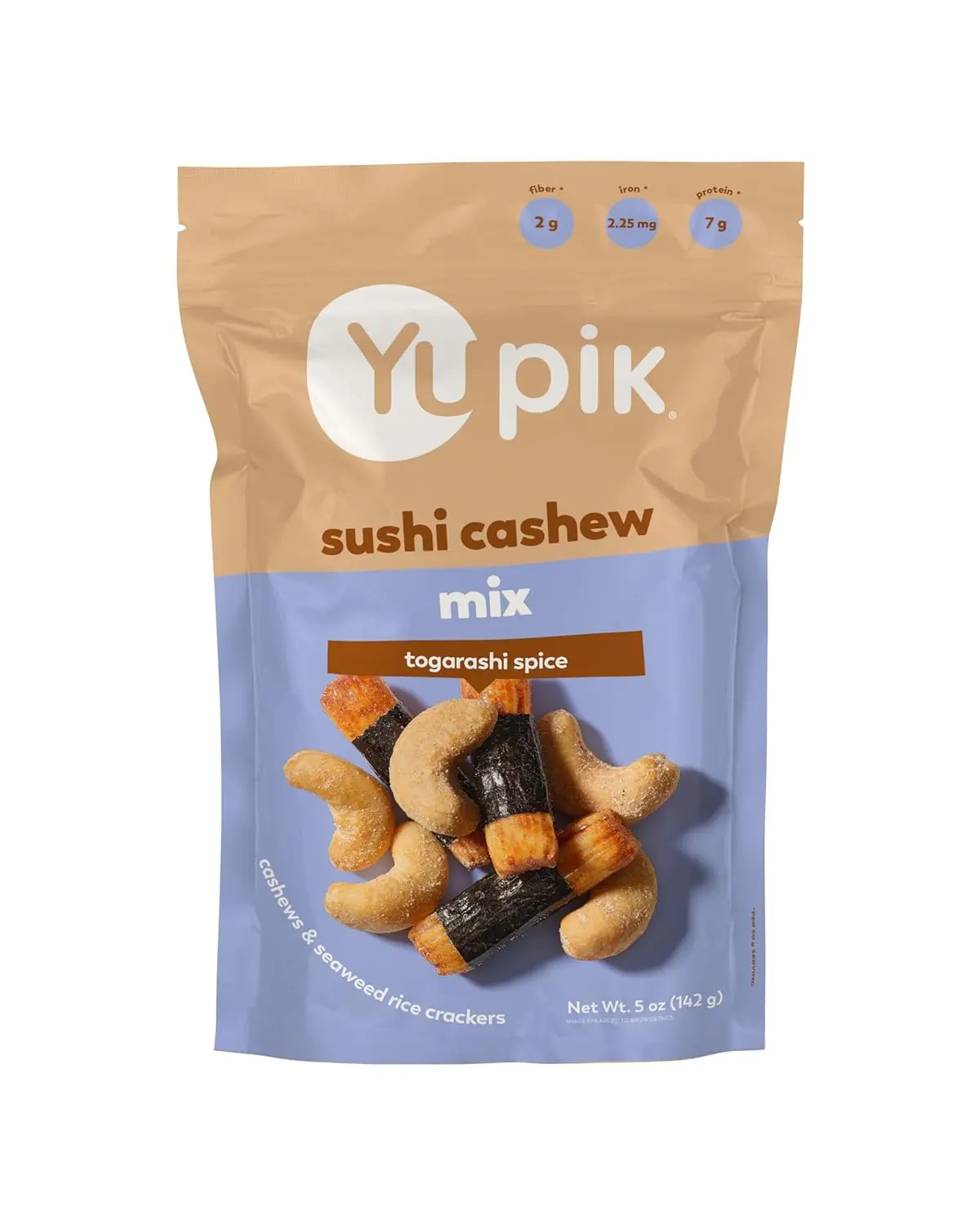 Sushi Mix with Cashews, 5 Oz, Crunchy Savory Snack, Rice Crackers, Dried Seaweed, Sushi Flavored Nuts, Shichimi Togarashi Spices, Unique Asian-Inspired Snack, Party Snacks