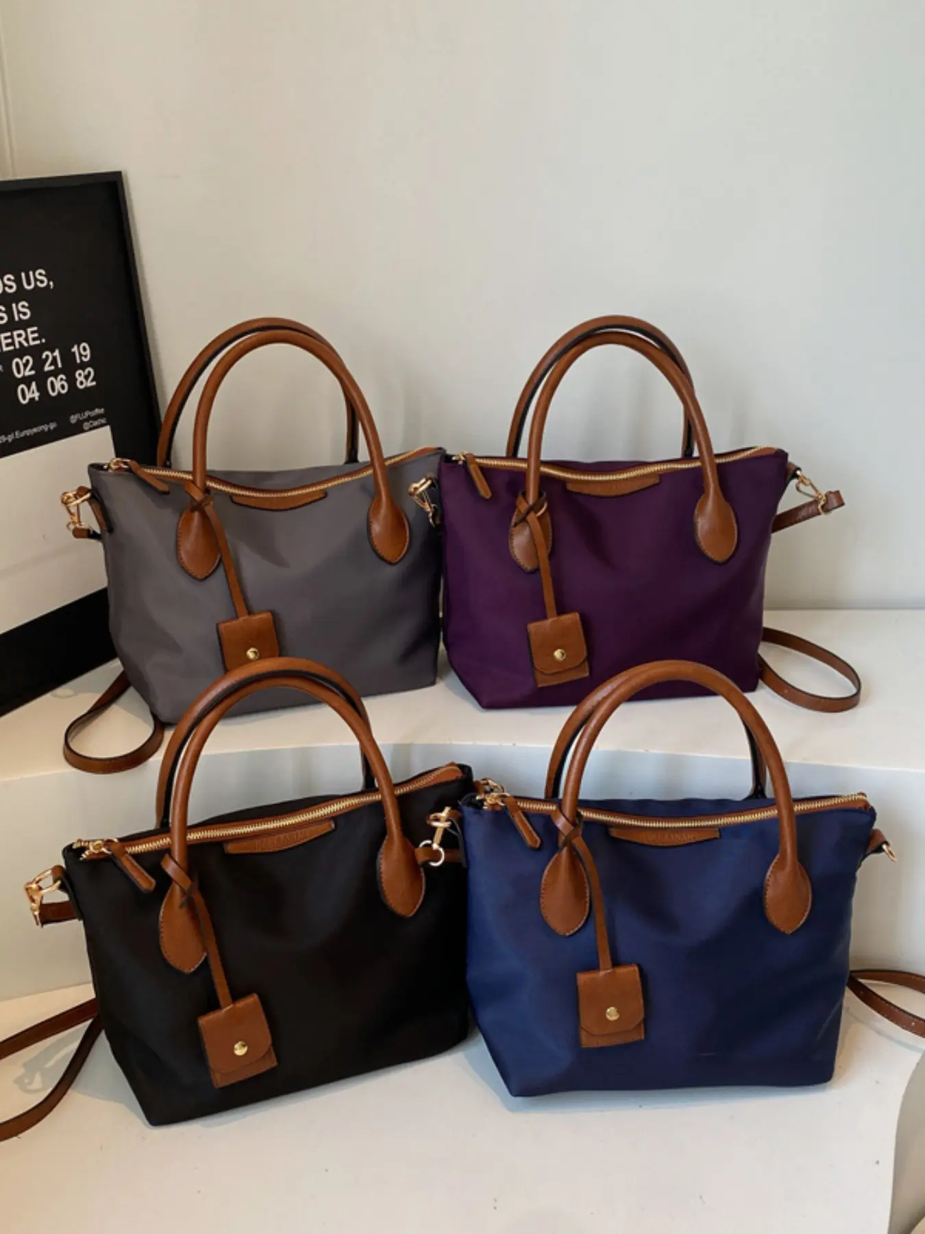 Lightweight Business Casual Handbag, Women's Large Capacity Nylon Crossbody Bag, Business Multifunctional Bag, Perfect for Work School Travel New Year Gift, Casual Shoulder Bag, Everyday Bag, Casual Crossbody Bags