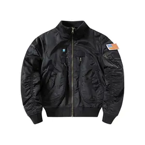 Men's Retro MA-1 Flight Jacket - Thick Graphene Thermal Streetwear Bomber Coat for Winter MA-1 flight jacket, Bomber jacket men, Graphene jacket, Streetwear outerwear, Winter bomber
