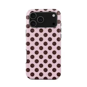 New Crush –for iPhone 17 Pro Max Case |       Retro Polka Dot Design, Pink & Brown Aesthetic |       Compatible for iPhone 17 Air, 16, 15, 14, 13, 12, 11 / Pro Max, Plus & Mini Compatible with Samsung Galaxy S25