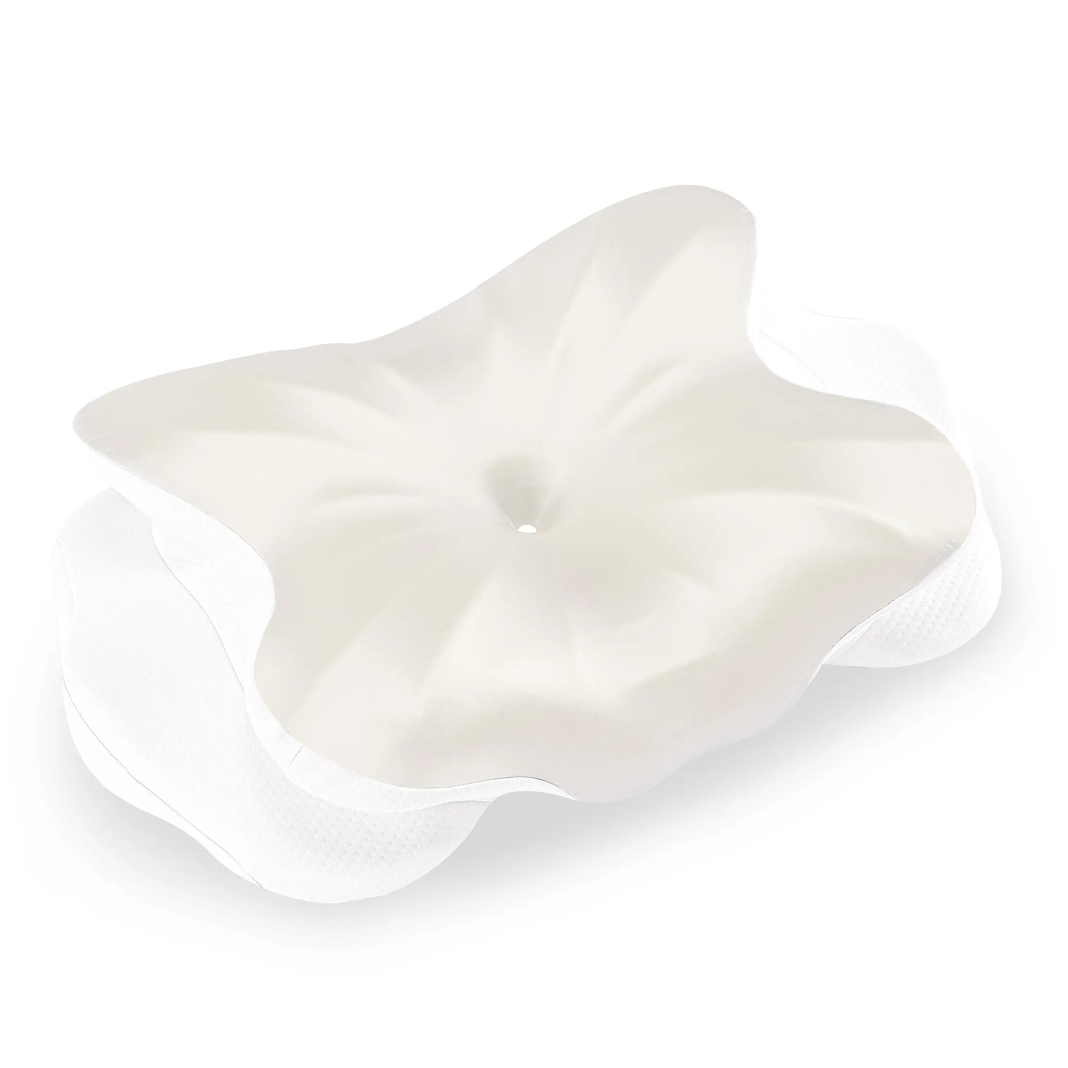 Ergonomic Contoured Memory Foam Pillow, Cervical Support Pillow with Dual Height Design & Arm Grooves, Breathable Removable Cover, Suitable for Side, Back & Stomach Sleepers
