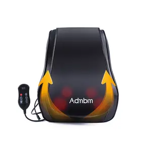 Admbm Rechargeable Back Massager, Car Back Massage Pillow for Pain Relief with Red Light Heating Adjustment, Deep Tissue 4D Kneading Massage Pillow for Back Neck Shoulder Legs Waist Massage