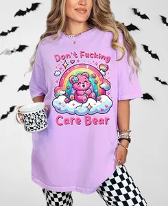 Don't care bear Shirt, sarcastic shirt, dark humor, funny saying sweatshirt, funny bear shirt, don't fucking care bear, spooky shirt