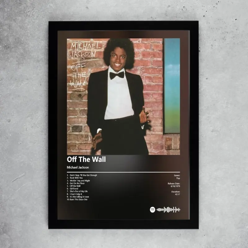Michael Jackson Off The Wall Artistic Album Artwork Poster, Archival Ink Paper Print, Room Home Decor Wall Decoration