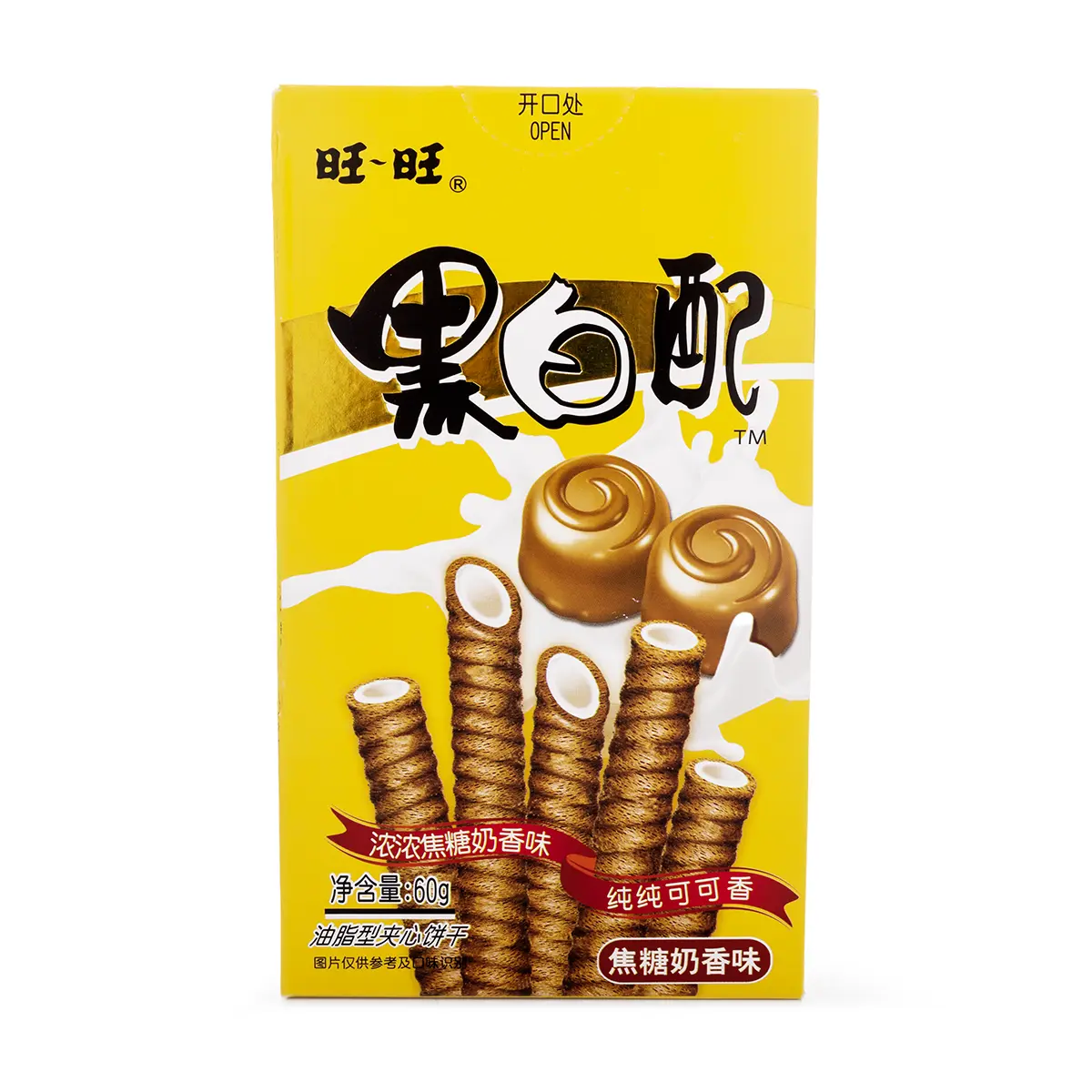 Want Want Waffer Roll with Caramel Milk Flavor 60 g Want Want Waffer Roll with Caramel Milk Flavor 60 g