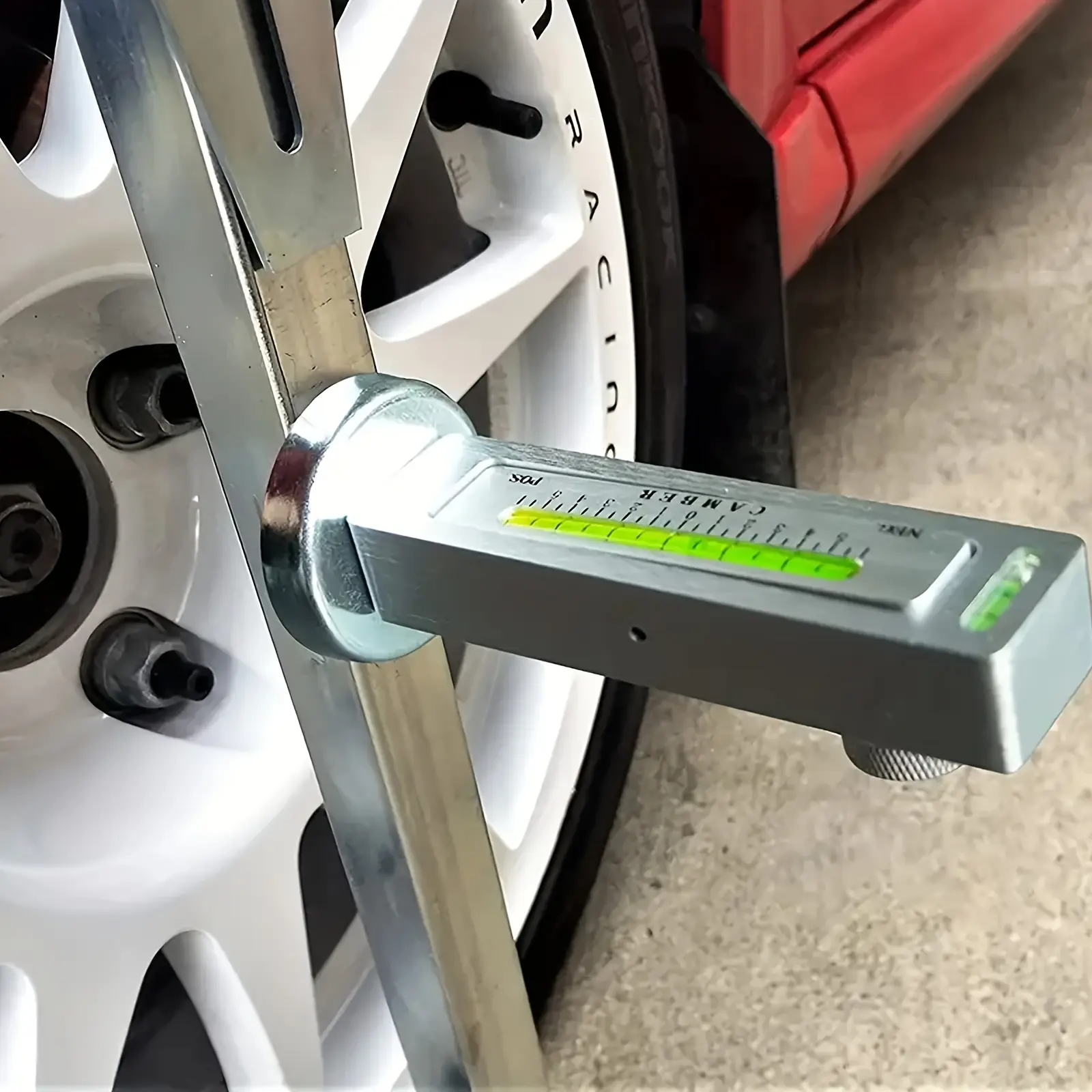 Adjustable Magnetic Wheel Alignment Level Tool Camber Gauge with Green Bubble Level for Car Wheels 4 Wheel Alignment Positioning Tool Durable Plastic Strut Camber Caster Measuring Tool Automotive Repair Tool summerwins,summerwins