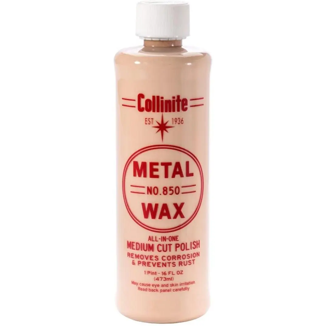 850 Metal Wax & Polish Removes Rust & Prevents Oxidation in One Step - Heavy Duty Formula  Restores and Protects - For Aluminum, Chrome & Stainless Steel (16 fl oz)