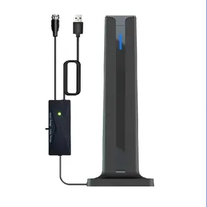 Digital HDTV Antenna AH-DVB-190 for 4K/1080P Local Channels Indoor TV Antenna with 25dBi Gain & 5m Line for Home Entertainment Ideal Gift