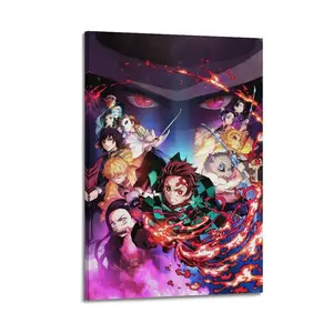 Demon Slayer Poster for Bedroom Aesthetic Canvas Wall Art Living Room Posters Painting Picture Print Modern Family Decor Artist Bathroom Poster