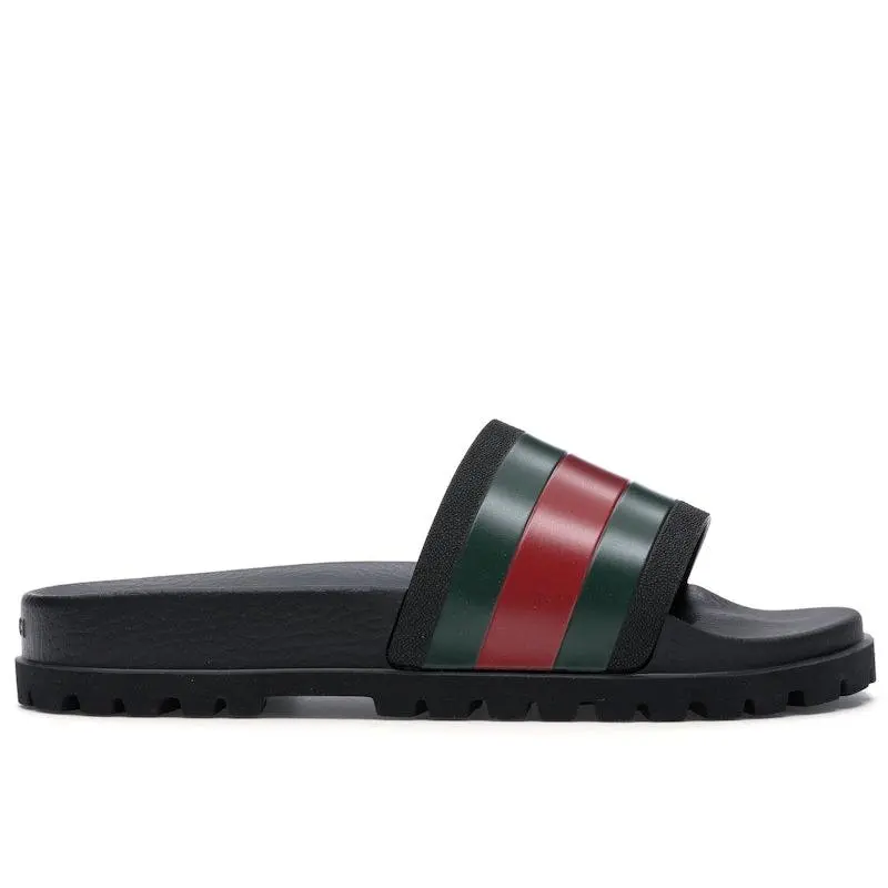 Gucci Men's Web Slide Sandal Black, from StockX