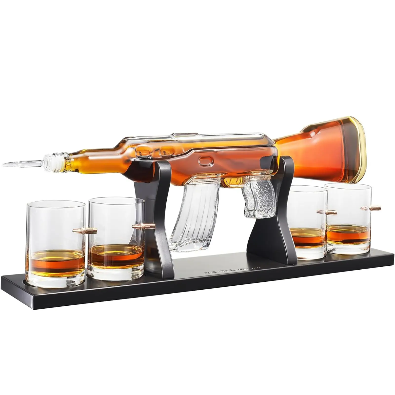 Luxury AK47 Gun Decanter with Bullet Glasses - Whiskey Decanter Gift Sets - Unique Liquor Glass Gun Alcohol Bottle - Gift Wine Bourbon Tequila Liquor Decanter Set Men Gifts Dad Father, Anniversary Bar