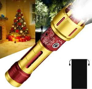 SKYFIRE 2503 USB Rechargeable Tactical Flashlight Combo - High Lumen, Spot/Area Lamp, Waterproof & Gift Ready for Camping Hiking