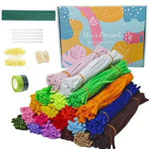 1000 Pcs Pipe Cleaners  12 inch Chenille Stems Flower Making Kit with Floral Wires,Tape,Ribbon,DIY and Crafts Projects and Decorations Limpia Pipas para Manualidades