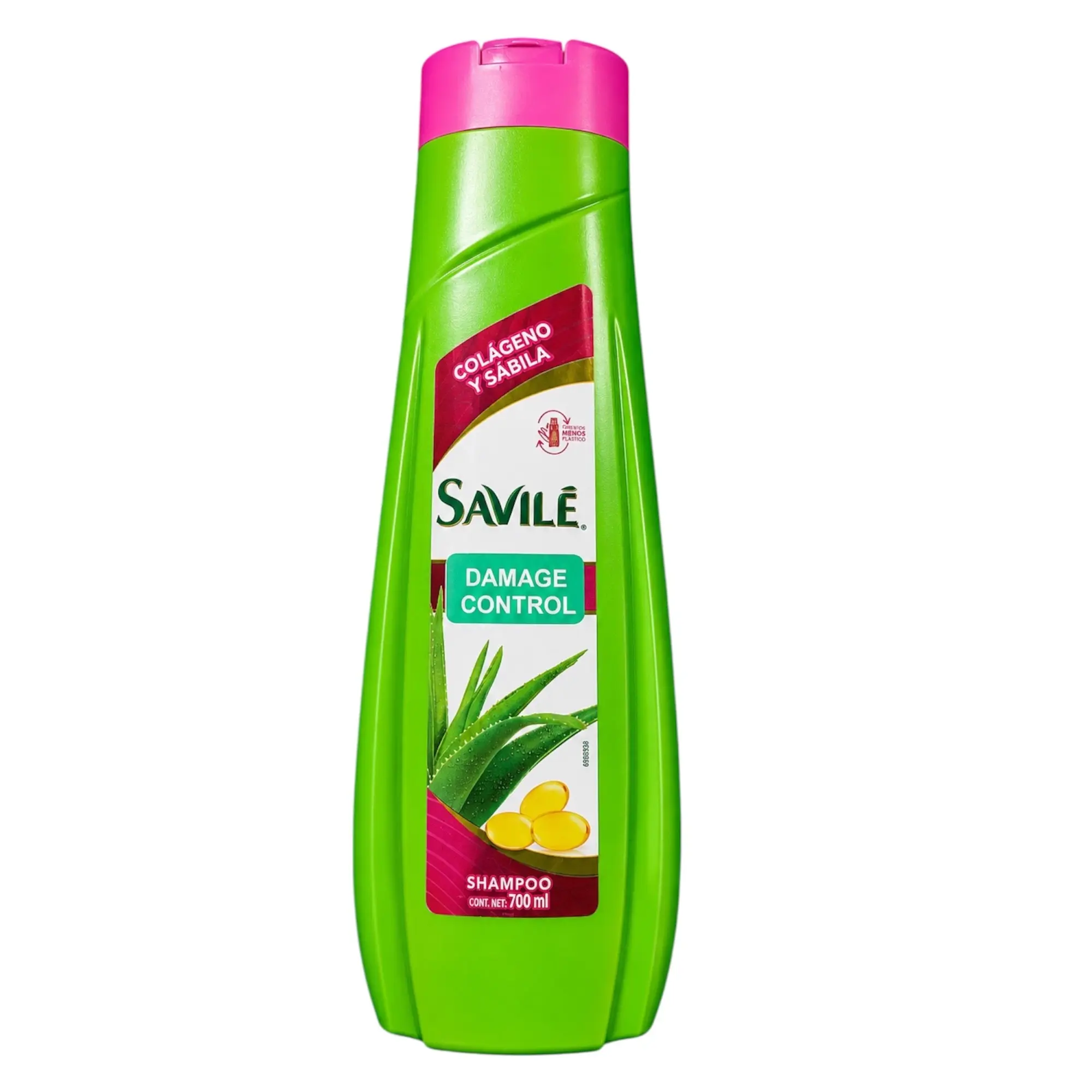 SAVILE - Colageno y sabila Mexican Shampoos 2 in 1--1 PACK with 700ML Aloe - Gentle Cleanser for Daily Haircare
